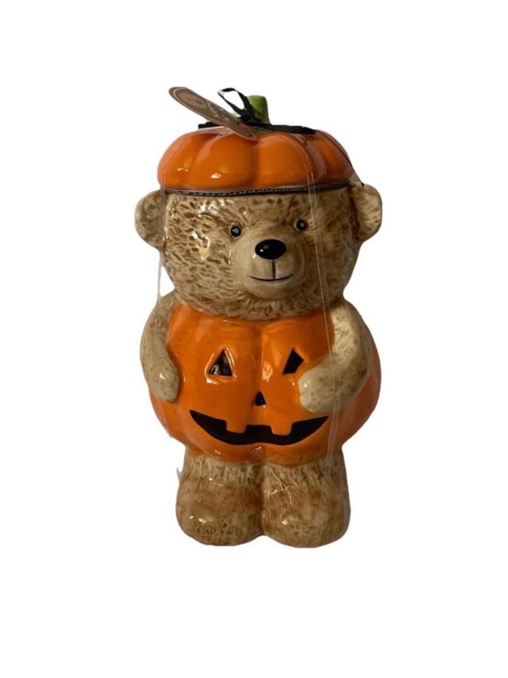 NWT. CREEPY CRITTERS Bear in Pumpkin Cookie Jar